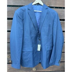 Coofandy Mens Navy Blue Double Vented 1-Button‎ Sports Blazer Jacket *2XL NWOT